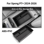 For Xpeng P7+ 2024-2026 Car Central Armrest Storage Box Wireless Charging Silicone Pad close-up view