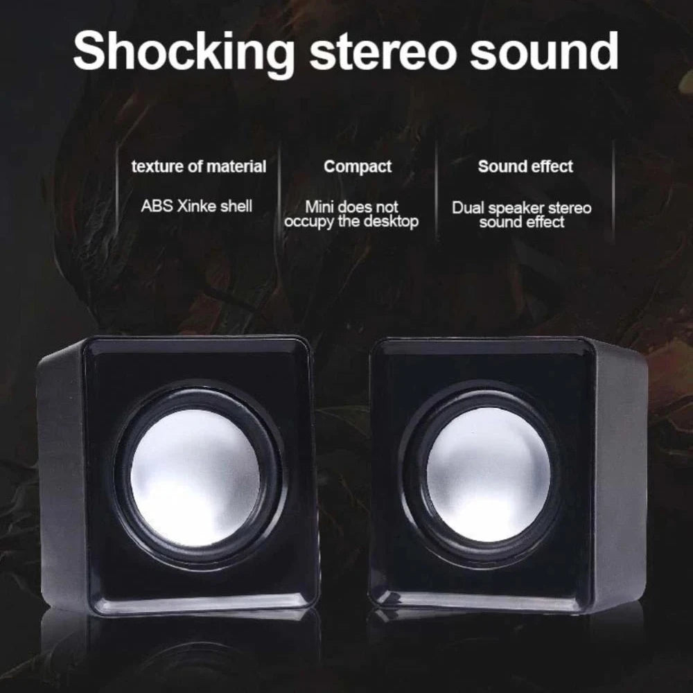 AyeBeau USB Computer Speaker | 2.0 Stereo Desktop Soundbar for PC Laptop lifestyle view
