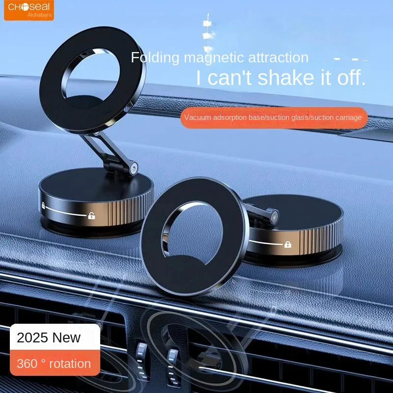 Upgraded Foldable Magnetic Car Phone Holder – N52 Magnet, 360° Rotatable, Dashboard additional angle