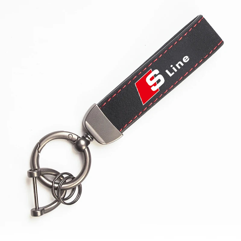 2026 Suede Key Ring Sport Car Keychain | Custom Gift With Emblem alternate view