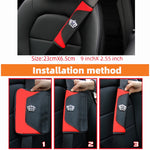 Diamond-Encrusted PU Carbon Fiber Leather Crown Car Shoulder Guard Safety Belt Decorat close-up view