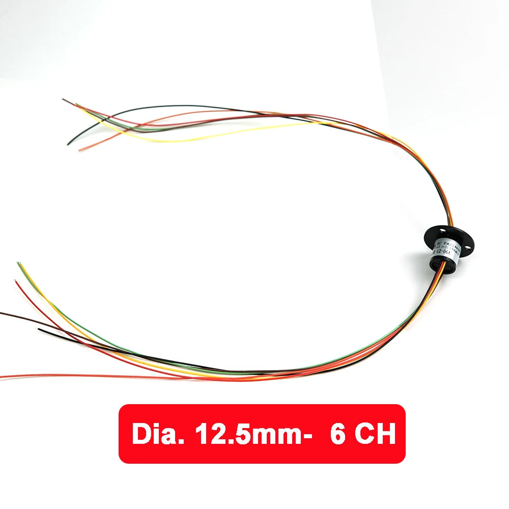 Micro Slip Ring 12.5mm 2/4/6/8/12/18 Channel For RC Excavator DIY Gimbal close-up view