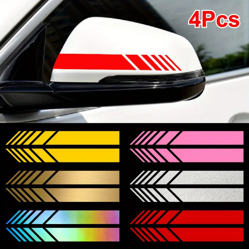 Classic JDM Reflective Stripes Vinyl Decal Kit | 4pcs Self-Adhesive Car Body Stickers alternate view