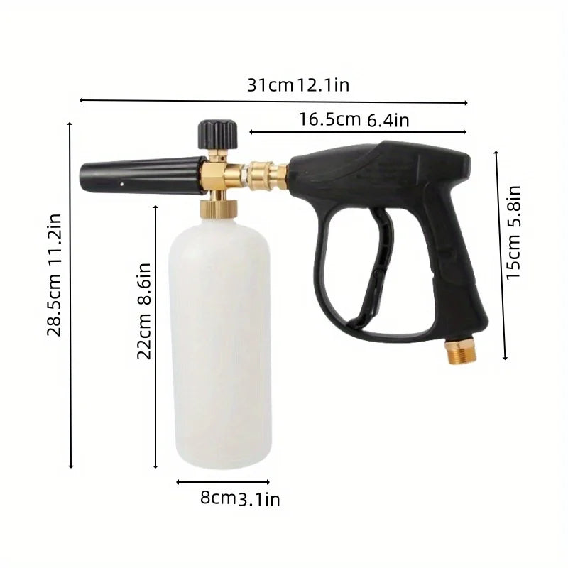 High Pressure Car Wash Gun with 1L Foam Sprayer | 5 Nozzles & M22-14 Adapter for Karc alternate view