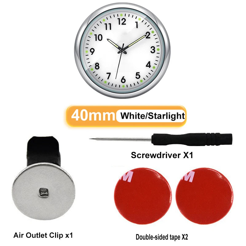 Mini Watch Car Quartz Universal Car Clock Stick-On Electronic Watch Dashboard Noctilucent Decoration For SUV Cars Accessary