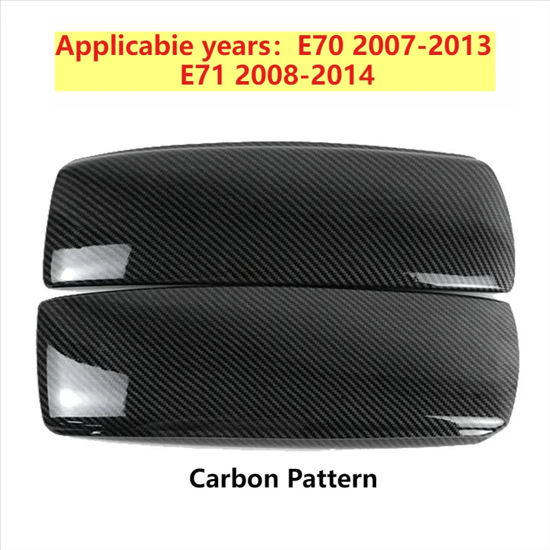 Center Console Lid Armrest Storage Box Cover Carbon Fiber ABS Replacement for BMW X5 E70 2008 2013 X6 E71 2008 2014