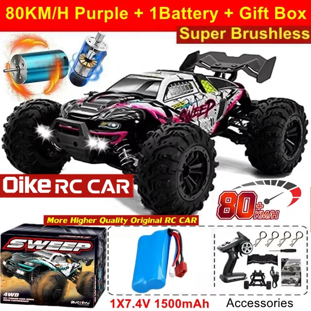4WD Off Road RC Car 1:16 Scale Remote Control Buggy Truck close-up view