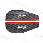 2pcs Carbon Fiber Car Rearview Mirror Rain Eyebrow | Rainproof Accessories for Renault close-up view