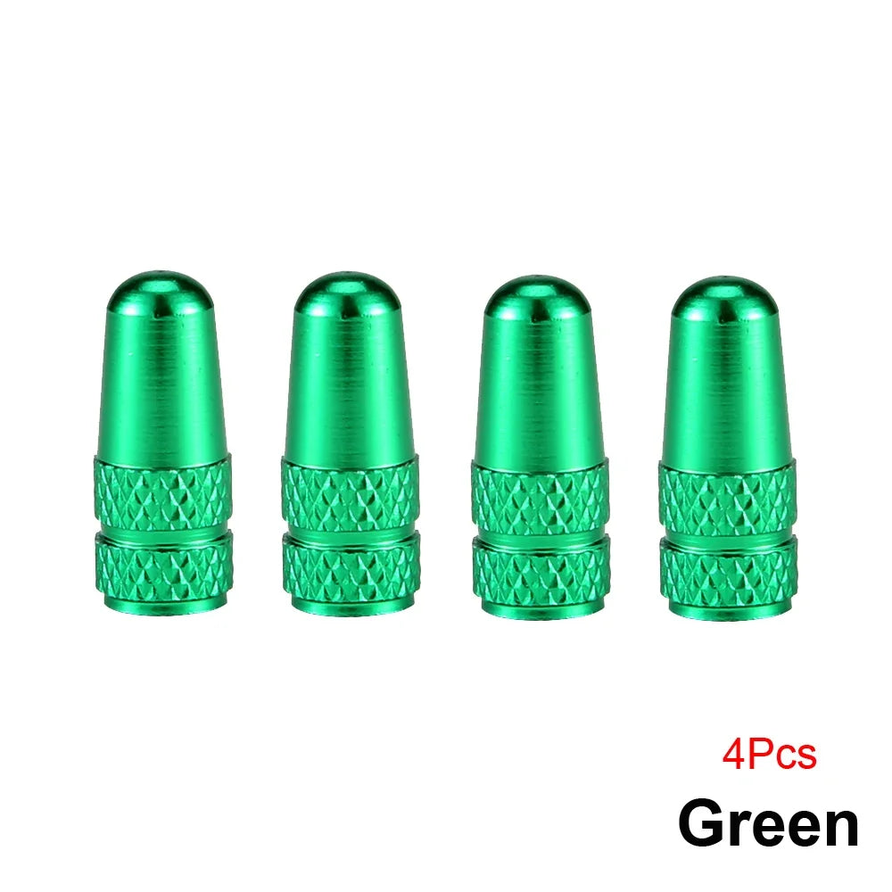 4Pcs/Set Aluminum Alloy Road MTB Track Racing Bike Tube Tyre Bicycle Tire Wheel French close-up view