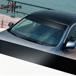 Matte Black Car Sunshade Vinyl Film | Perforated Self-Adhesive Windshield Decal