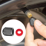 10/25/50/100Pcs Universal Plastic Tire Valve Caps for Cars, Trucks, Motorcycles, and lifestyle view