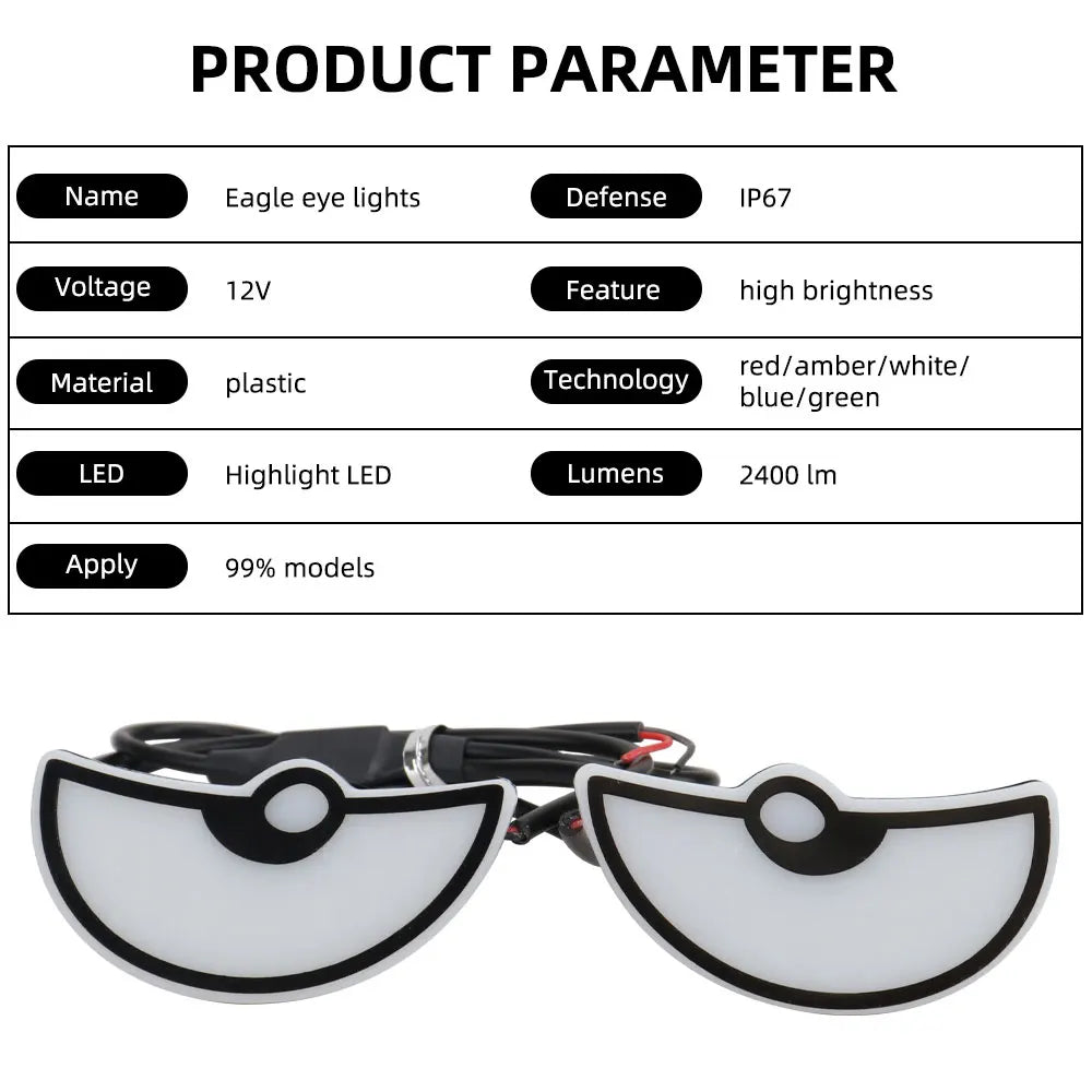 2PCS 12V LED Demon Eye Motorcycle Tail Lights lifestyle view