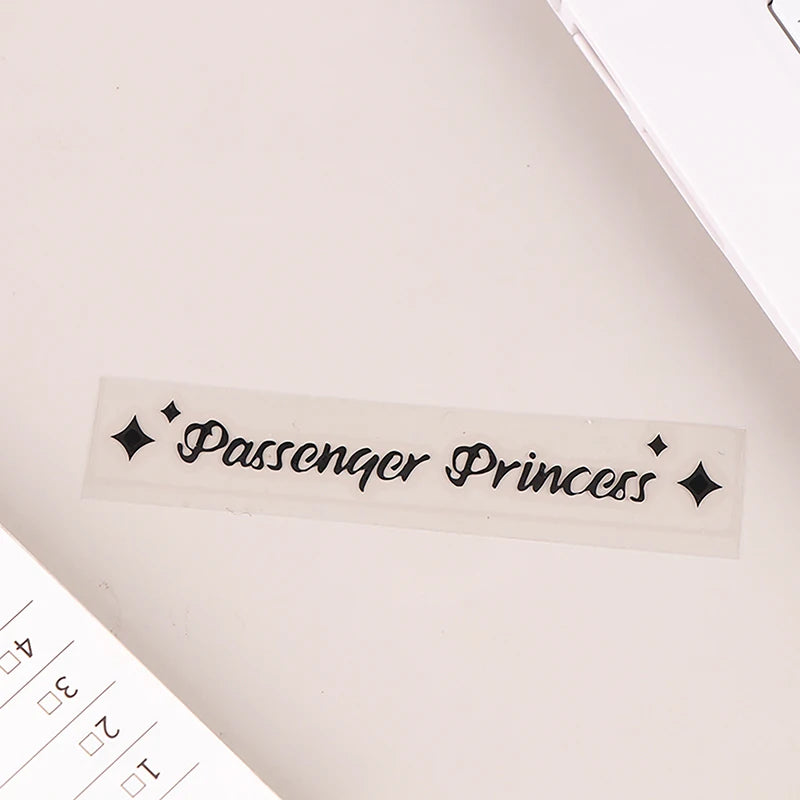 Passenger Princess Star Mirror Decal | Personalized Car Rearview Mirror Sticker detail view