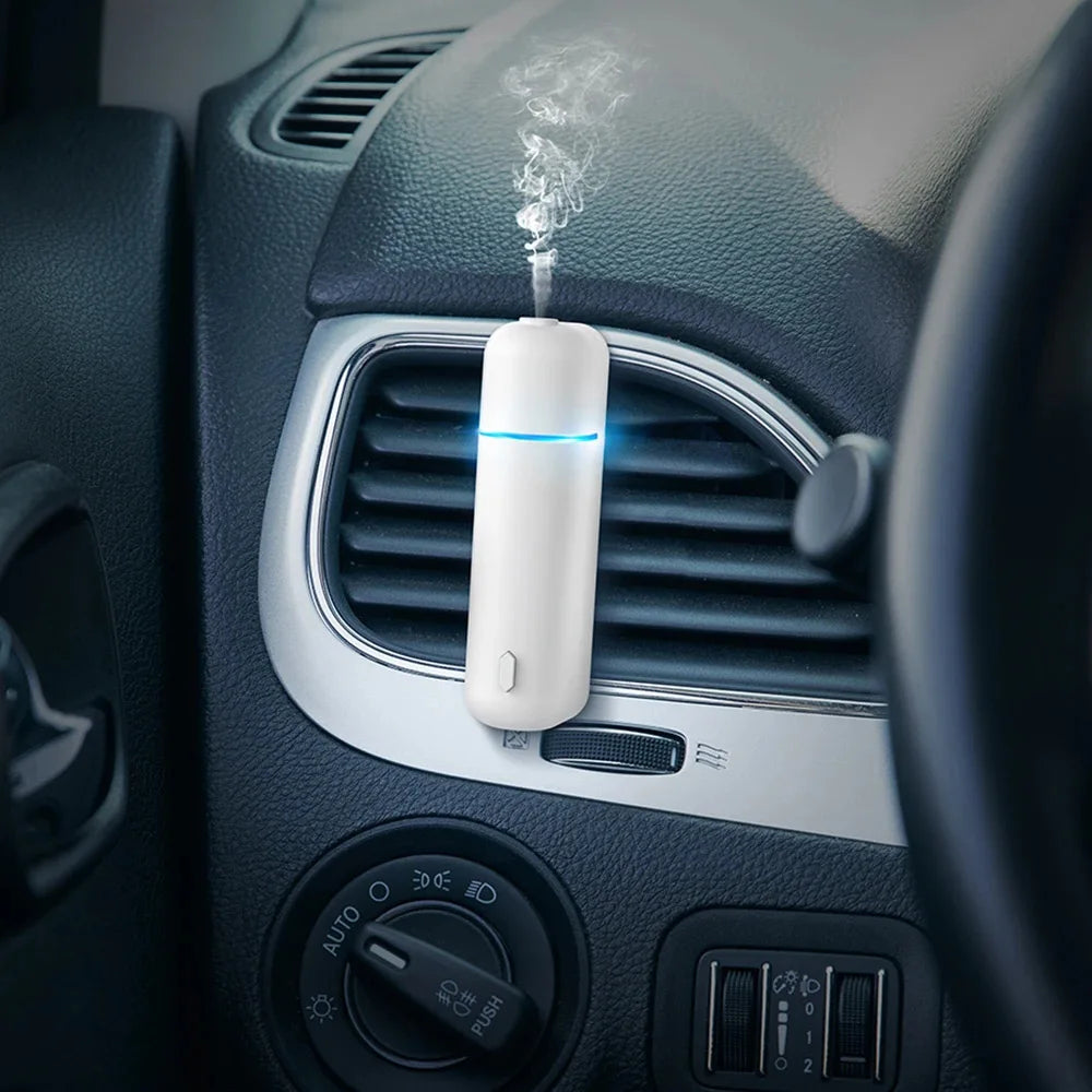 Car Air Freshener Perfume Vent Clip Electric Aroma Diffuser Cordless with 6 Scent Sma lifestyle view