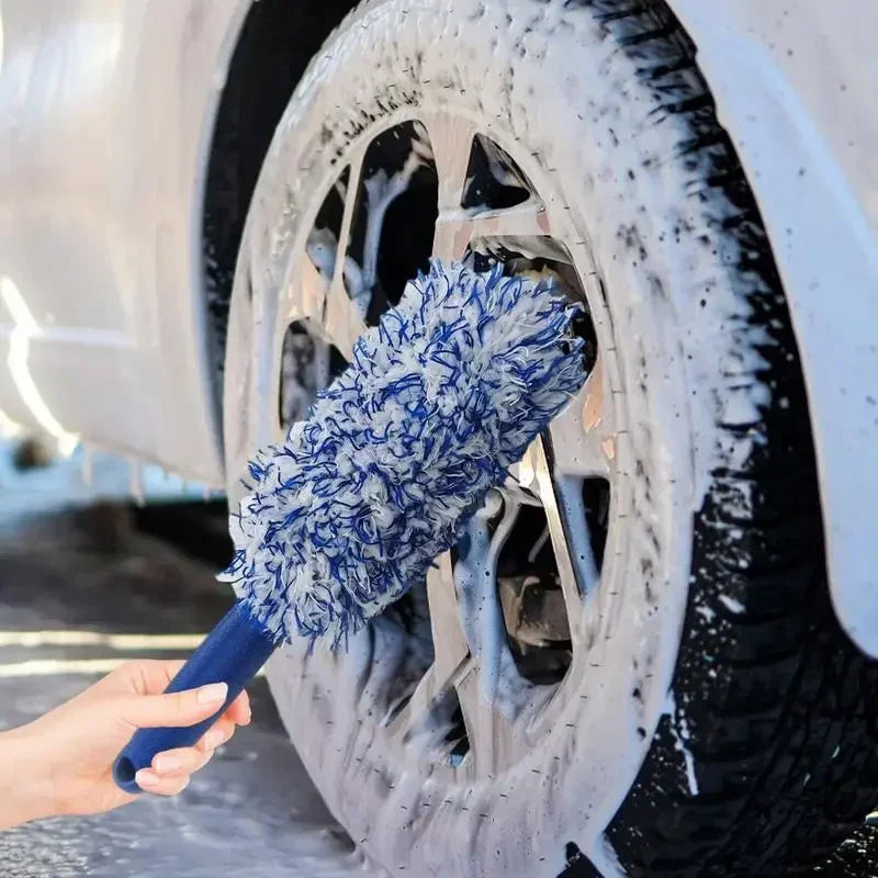 Car Wash Super Plush Microfiber Tire Rim Wheel Hub Cleaning Brush Car Beauty Car Wash Brush Maintena