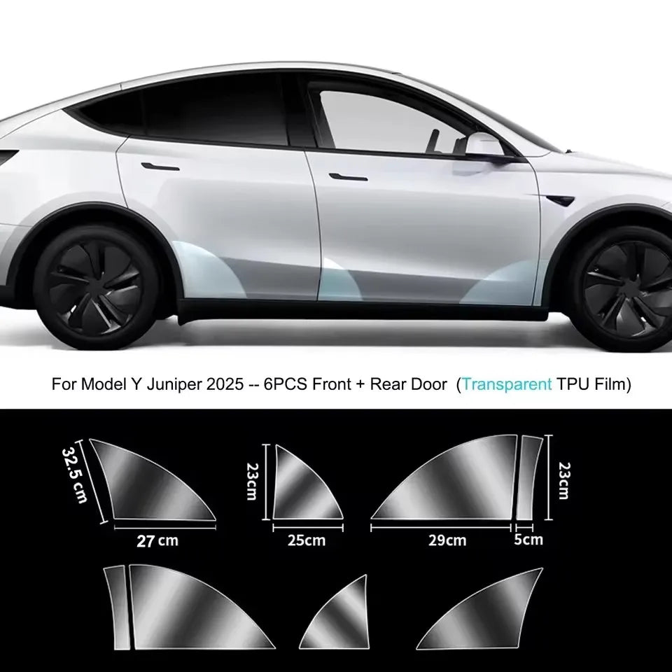 TPU Transparent Film for Tesla Model Y Juniper 2025 | Front Rear Door Car Body Protec alternate view