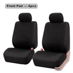 Universal Car Seat Cover Set 9 Pcs Polyester Knit Fabric Four Seasons close-up view
