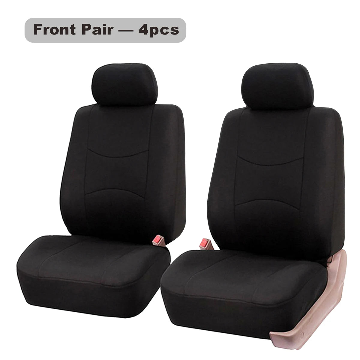 Universal Car Seat Cover Set 9 Pcs Polyester Knit Fabric Four Seasons close-up view
