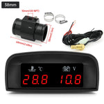 2 In 1 Car Water Temperature and Voltage Gauge | Digital LCD Display with 1/8 NPT Sen lifestyle view
