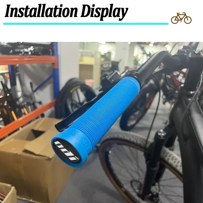 ODI Silicone MTB Handlebar Grips Shock-Absorbing Mountain Bike Scooter BMX XC 22.2mm lifestyle view
