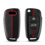 For Audi A4 B7 A6 C5 C6 A1 A3 8P TT Q3 Q2 Q7 TTS R8 S3 S6 RS3 RS6 Accessories Silicone Car Key Caps