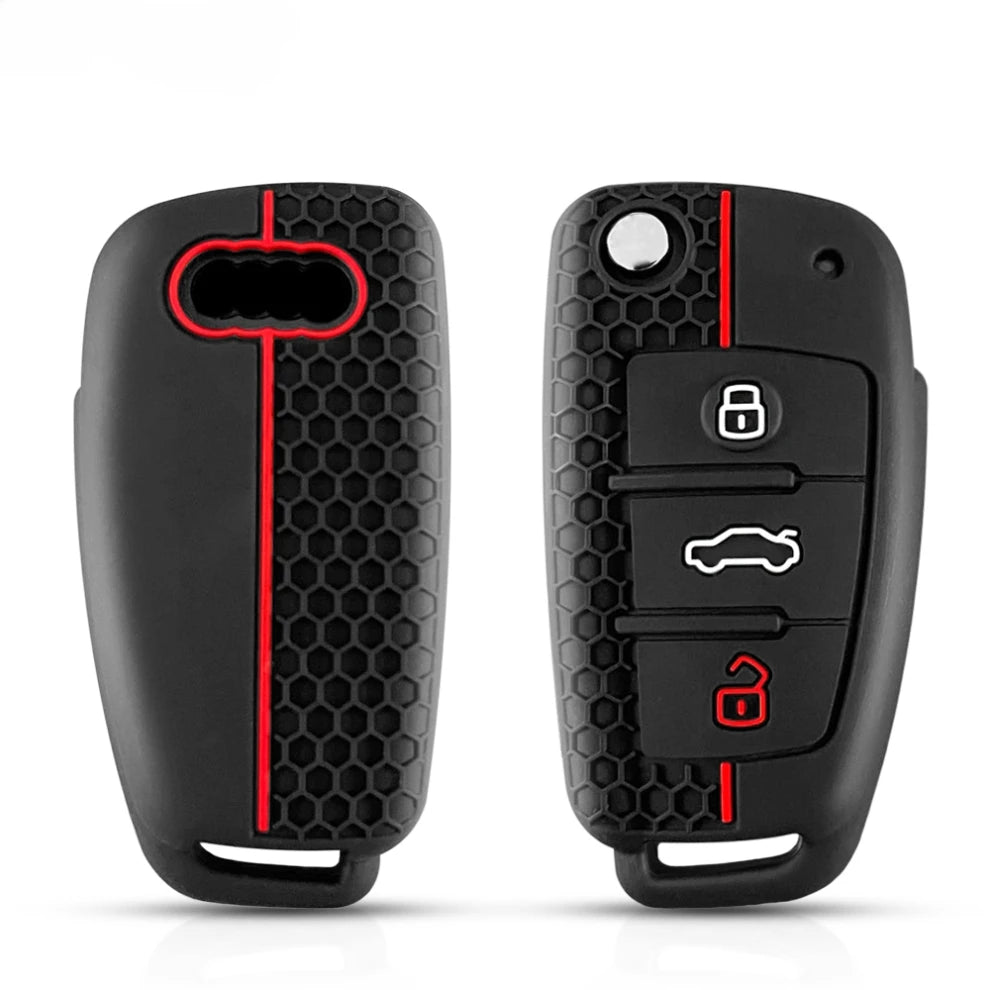 For Audi A4 B7 A6 C5 C6 A1 A3 8P TT Q3 Q2 Q7 TTS R8 S3 S6 RS3 RS6 Accessories Silicone Car Key Caps