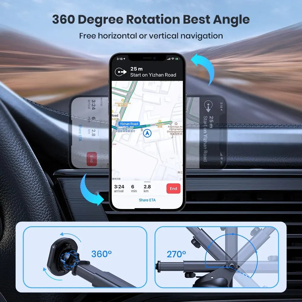 TOPK Magnetic Car Phone Holder | Universal Dashboard Windshield Industrial-Strength S lifestyle view