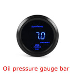 Dynoracing 52mm Digital Car Gauge Set | Turbo Boost Oil Temp Voltmeter Tachometer close-up view