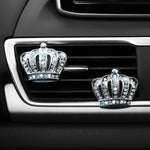 Car Air Vent Crown Decor | Scented Metal Blingbling Pair for Men and Women