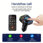 FM Transmitter Bluetooth 5.3 Handsfree Car AUX Radio Modulator MP3 Player with PD20W QC3 detail view