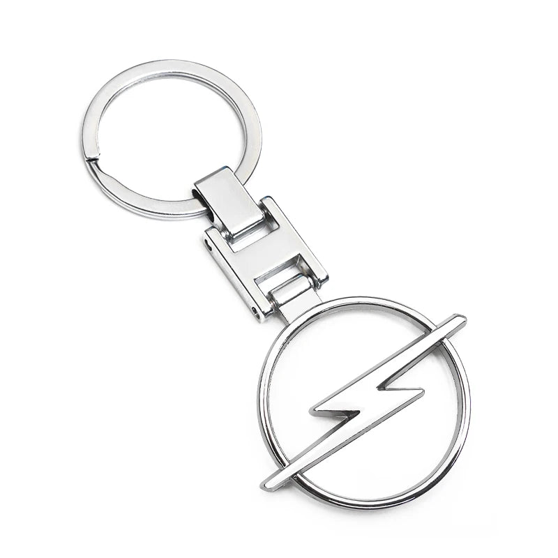 Car Emblem Keychain Metal Key Ring For Opel Vauxhall close-up view