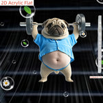 3PCS 2D Acrylic Flat Adorable Pug Car Air Vent Fragrance Diffuser, Acrylic Car Vent Decoration Clip Interior Accessories.