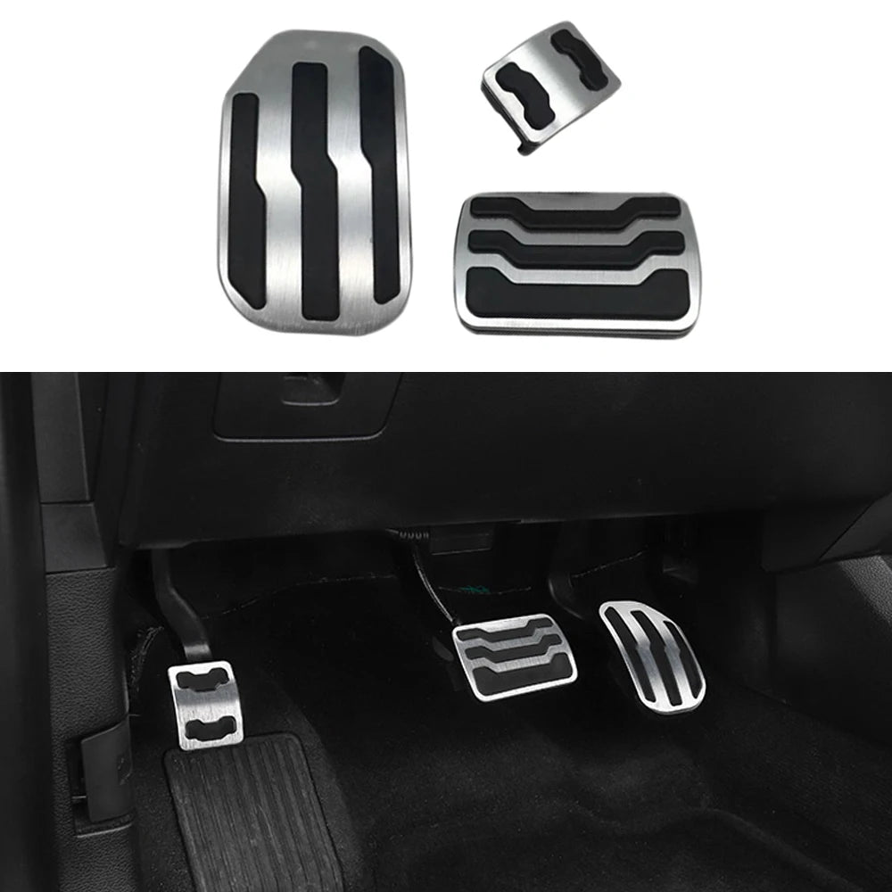 Aluminum Foot Pedal Cover for Ford Raptor F150 2015-2020 | Red Accelerator Brake Rest Pad Set