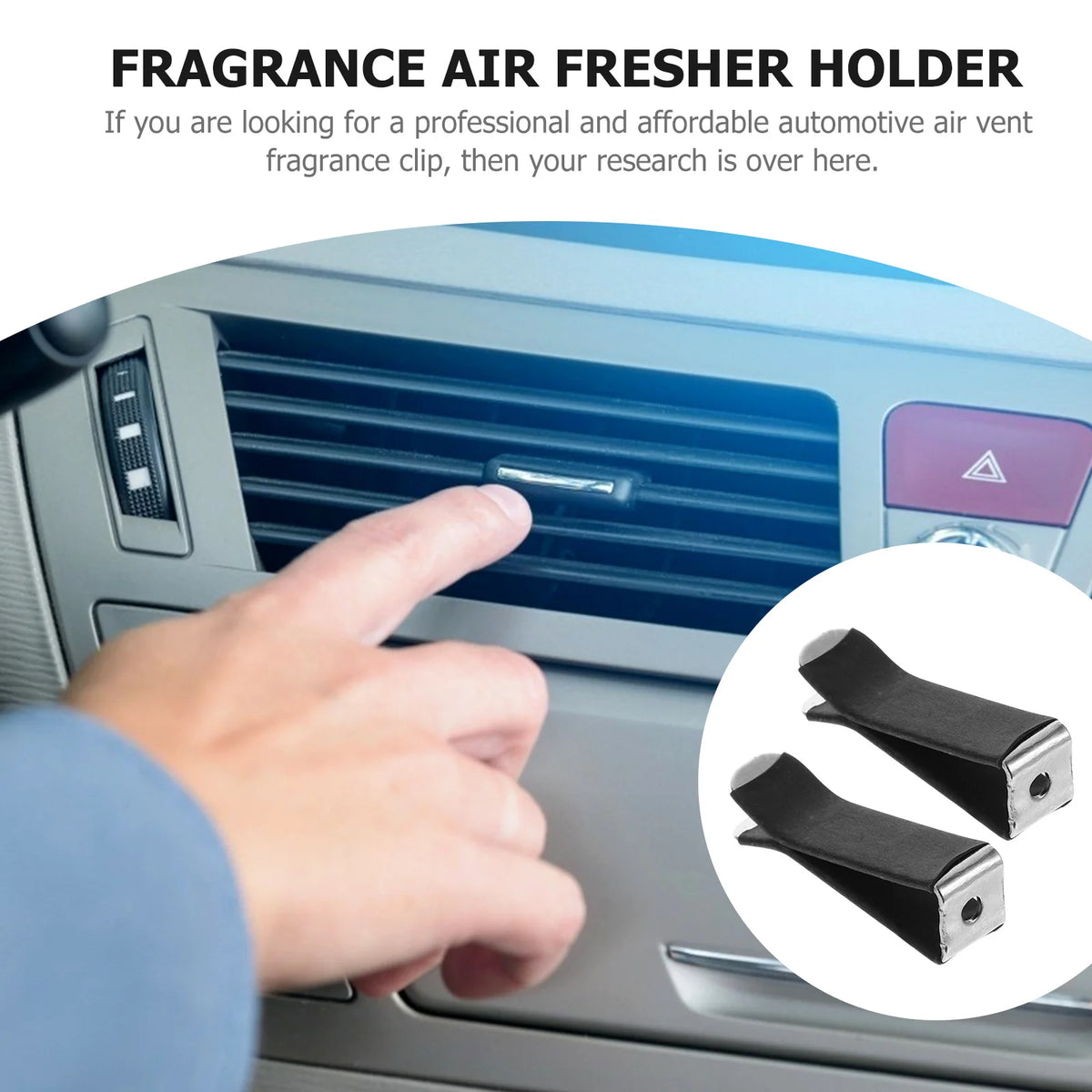 Automotive Vent Clips Air Freshener Holder 30 Pieces Black | 22Mm Screw Hole lifestyle view