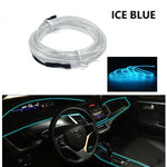 10m/3m/5m Neon LED Car Interior Lighting Strips Auto LED Strip Garland EL Wire Rope Car Decoration lamp Flexible Tube 12V