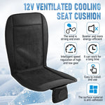 DC 12V 3D Spacer Car Summer Cool Air Seat Cushion With 8Fan Fast Blowing Ventilation Sea detail view