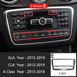 Car Styling Carbon fiber interior button panel Decoration Cover Trim Sticker frame For close-up view