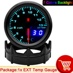 52mm 7 Color LED Car Gauge Set | Dual Display Boost Water Temp Oil Pressure Voltmeter alternate view
