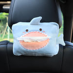 Cute Cartoon Short Plush Tissue Box Holder Car Armrest Backseat Tissue Cover Auto Int alternate view