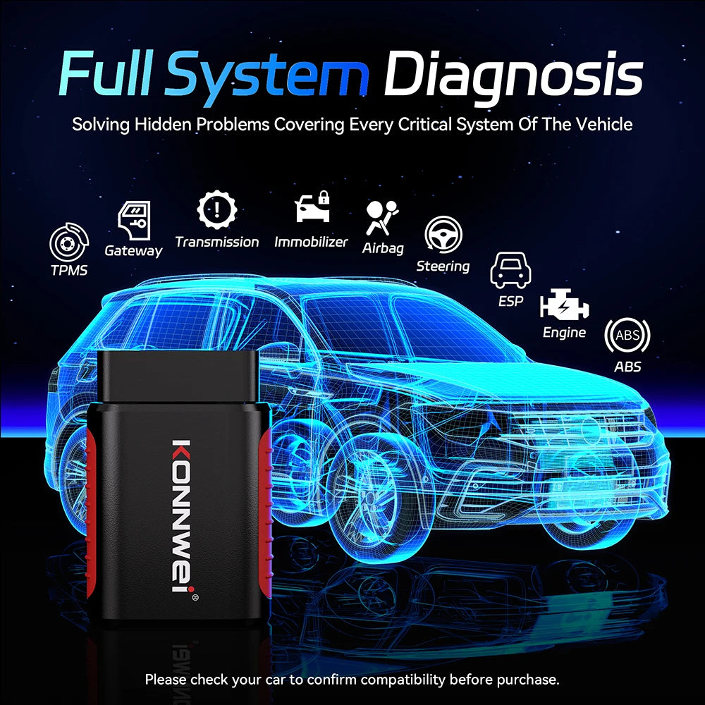 2026 KONNWEI KDIAG Full System Auto Scanner Reset SAS EPB Service ECU Programmer OBD OBD detail view