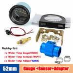52mm Digital Water Temp Gauge 40-120℃/100-250℉ | Dual Unit Auto Temperature Monitor for detail view