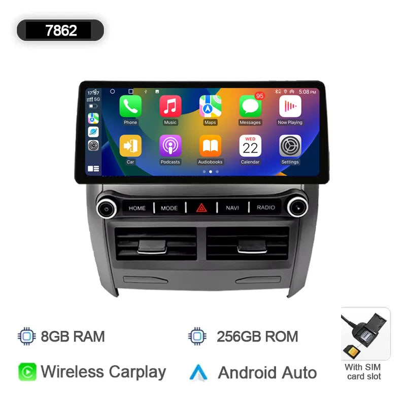 CarPlay Android 14 Car Stereo | GPS Navigation for Toyota Corolla 2007-2013 close-up view