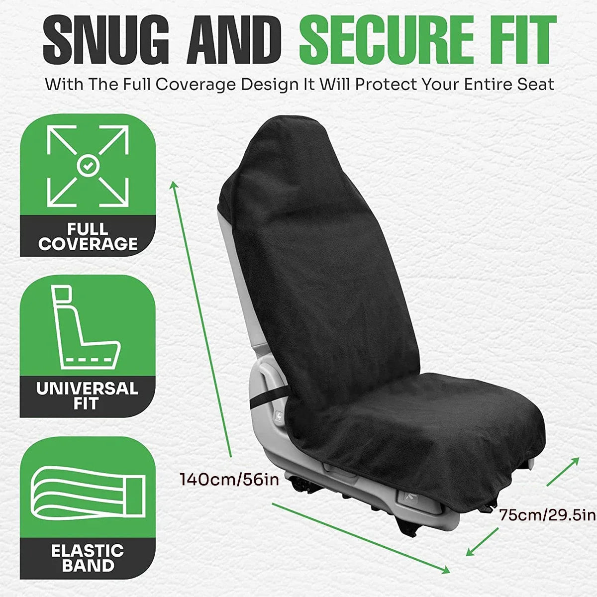 Waterproof Car Seat Cover with Non-Slip Back detail view