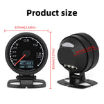 7-Color Backlight Display Gauge Set | Boost Water Temp Oil Pressure Tachometer lifestyle view