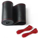 Universal Steering Wheel Cover Made of Leather Braid additional angle