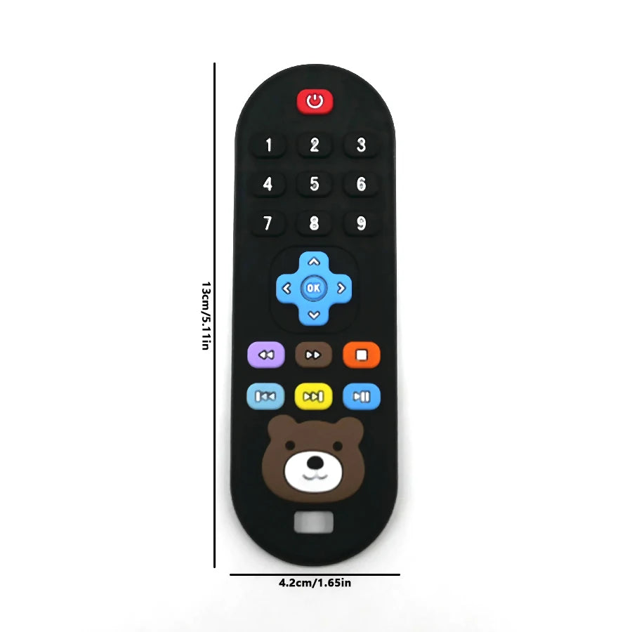 Silicone Teething Remote Control Toy 4-Pack close-up view
