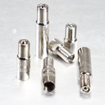 Screw-on Valve Cap Stem Extension | Chrome Plated Brass Tire Valve Adapter close-up view