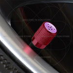 Itachi Rinnegan Sharingan Tire Valve Caps | 4pc Aluminum Anime Car Accessories detail view