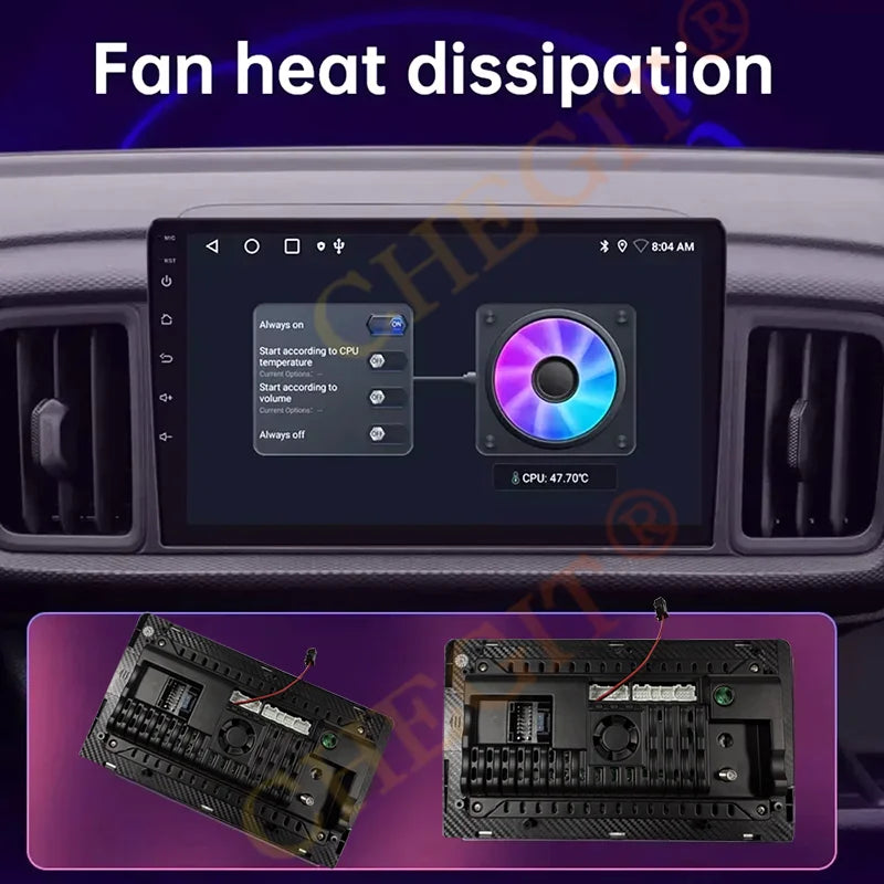7"/9"/10" Universal 2din Android Car Radio | GPS Navigation Head Unit with Carplay close-up view