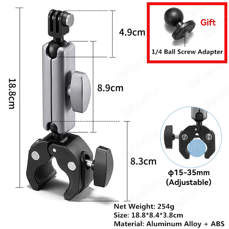 For Insta 360 X4 X5 Go Pro 13 12 11 10 9 DJI Action 6 Bicycle Motorcycle Selfie Stick Mo detail view